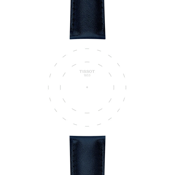 Bracelet Montre Tissot Synthétique Bleu Vegan Entre-Cornes 22 mm