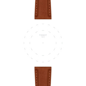 Bracelet Montre Tissot Cuir Camel Entre-cornes 21 mm