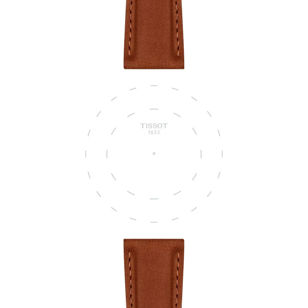 Bracelet Montre Tissot Cuir Camel Entre-cornes 21 mm