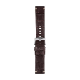 Bracelet Montre Tissot cuir brun entre-cornes 22 mm