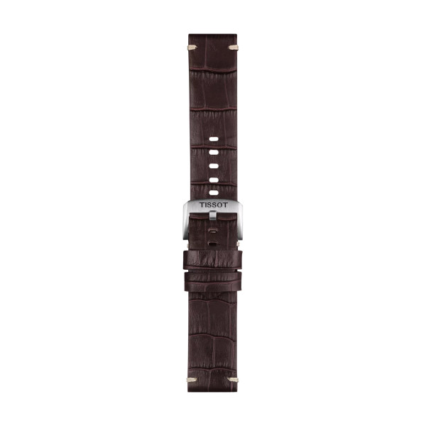 Bracelet Montre Tissot cuir brun entre-cornes 22 mm
