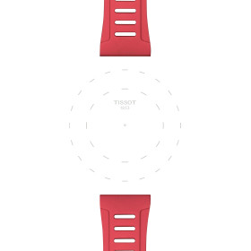 Bracelet Montre Tissot Silicone Rouge Entre-cornes 21 mm XS