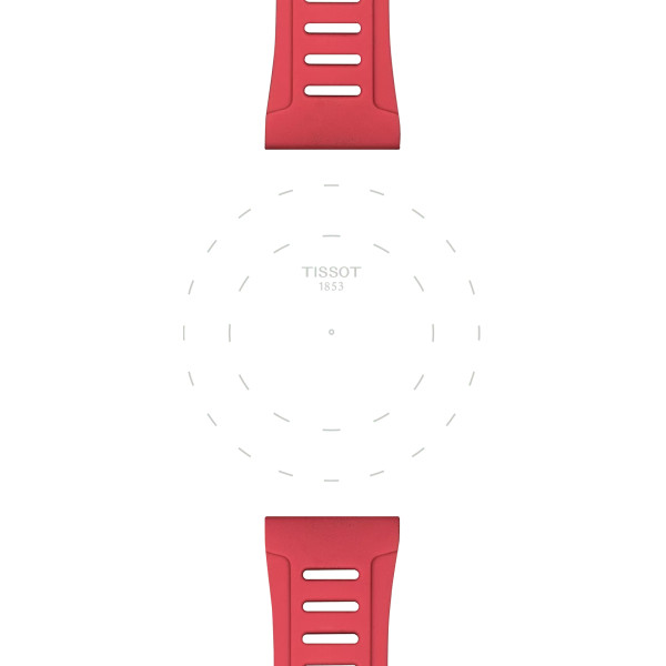 Bracelet Montre Tissot Silicone Rouge Entre-cornes 21 mm XS