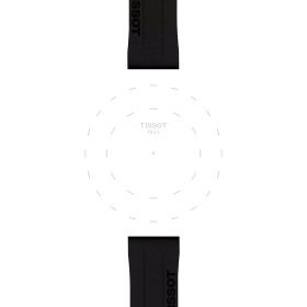 Bracelet Montre Tissot silicone noir entre-cornes 18 mm
