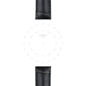 Bracelet Montre Tissot cuir gris entre-cornes 16 mm