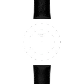 Bracelet Montre Tissot Synthétique Noir Vegan Entre-Cornes 22 mm