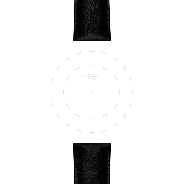 Bracelet Montre Tissot Synthétique Noir Vegan Entre-Cornes 22 mm