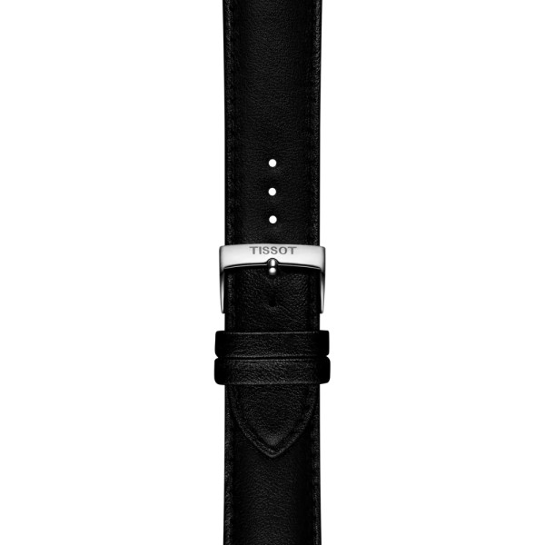 Bracelet Montre Tissot Synthétique Noir Vegan Entre-Cornes 22 mm