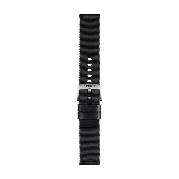Bracelet Montre Tissot tissu noir entre-cornes 22 mm