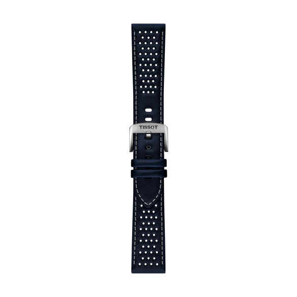 Bracelet Montre Tissot Cuir Bleu Entre-cornes 22 mm