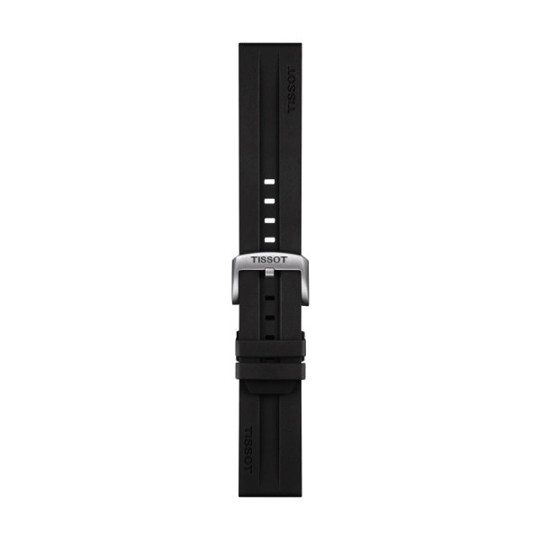Bracelet Montre Tissot Caoutchouc Noir Entre-cornes 22 mm