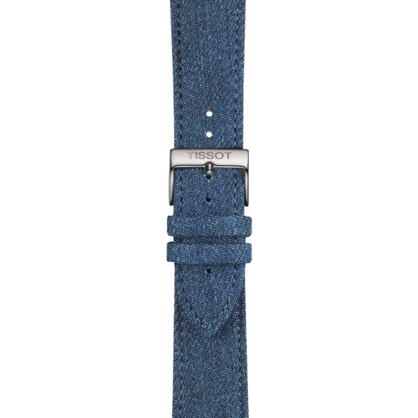 Bracelet Montre Tissot tissu bleu entre-cornes 22 mm