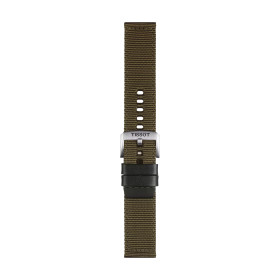 Bracelet Montre Tissot tissu kaki entre-cornes 22 mm