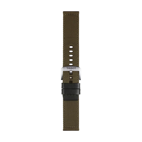 Bracelet Montre Tissot tissu kaki entre-cornes 22 mm