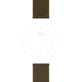 Bracelet Montre Tissot tissu kaki entre-cornes 22 mm