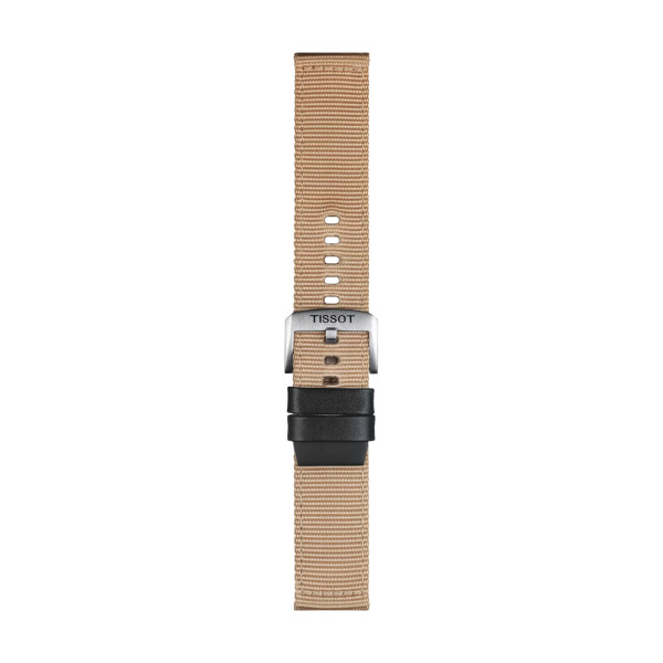 Bracelet Montre Tissot tissu beige entre-cornes 22 mm