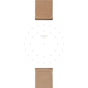 Bracelet Montre Tissot tissu beige entre-cornes 22 mm