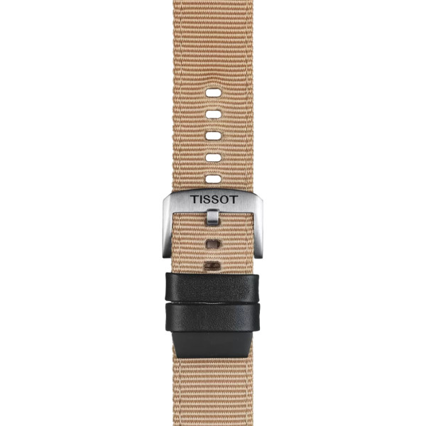 Bracelet Montre Tissot tissu beige entre-cornes 22 mm