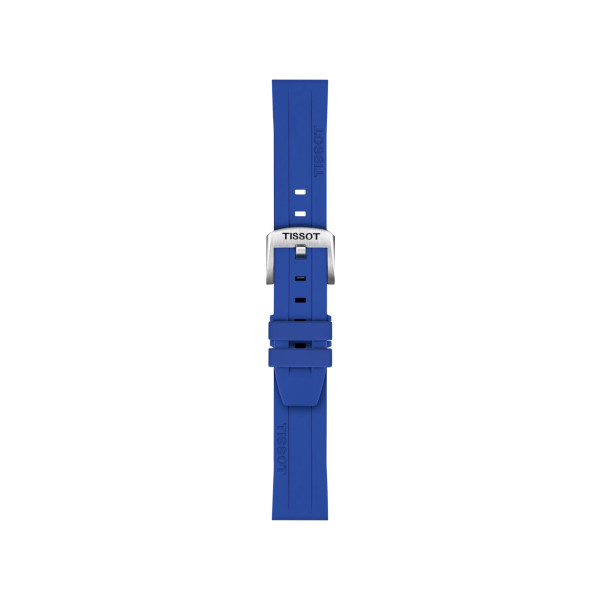 Bracelet Montre Tissot Silicone Bleu Entre-cornes 18 mm