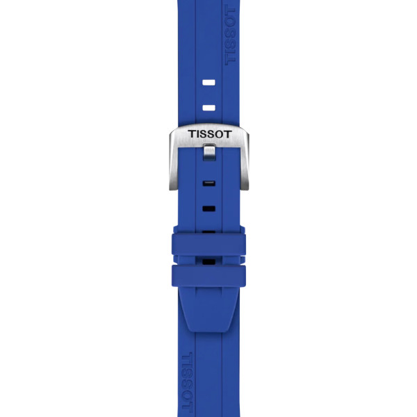 Bracelet Montre Tissot Silicone Bleu Entre-cornes 18 mm