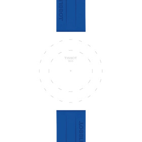 Bracelet Montre Tissot Silicone Bleu Entre-cornes 22 mm
