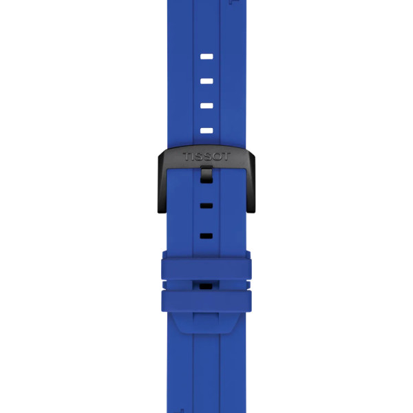 Bracelet Montre Tissot Silicone Bleu Entre-cornes 22 mm