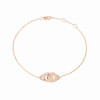 BraceletDinh Van Menottes R8 1/2 Diamants Or Rose sur chaîne