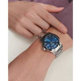 Montre Longines Conquest 41 mm Quartz Cadran Bleu Bracelet Acier