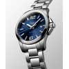 Montre Longines Conquest 41 mm Quartz Cadran Bleu Bracelet Acier