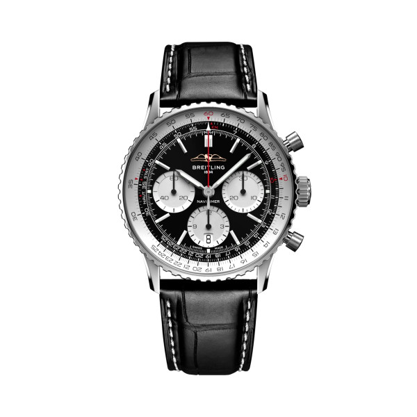 Montre Breitling Navitimer B01 Chronograph 41 Cadran Noir Bracelet Cuir d’alligator