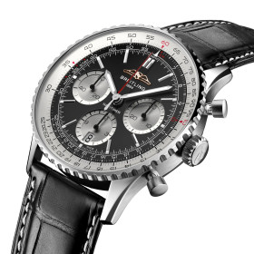 Montre Breitling Navitimer B01 Chronograph 41 Cadran Noir Bracelet Cuir d’alligator