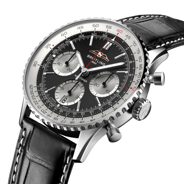 Montre Breitling Navitimer B01 Chronograph 41 Cadran Noir Bracelet Cuir d’alligator
