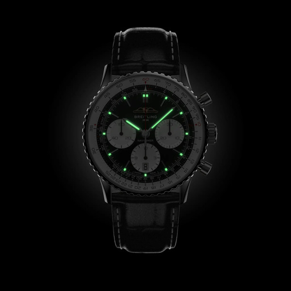 Montre Breitling Navitimer B01 Chronograph 41 Cadran Noir Bracelet Cuir d’alligator