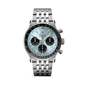 Montre Breitling Navitimer B01 Chronograph 41 Cadran Bleu Glacier Bracelet Acier inoxydable