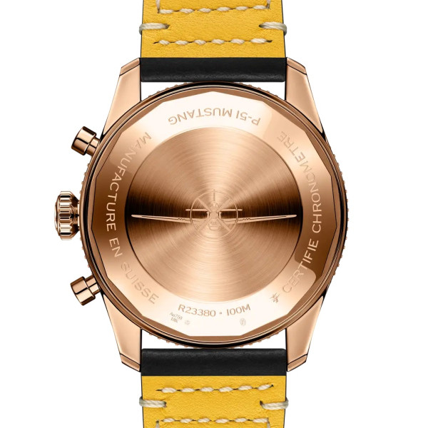 Montre Breitling Classic Avi Chronograph 42 P-51 Mustang Cadran Noir Bracelet Cuir de veau