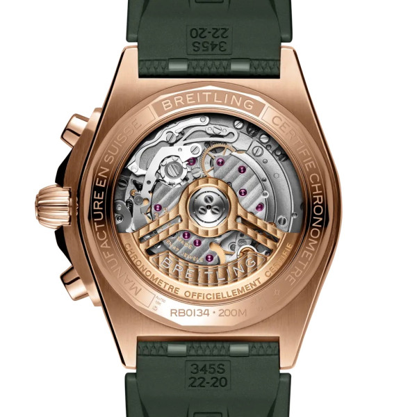 Montre Breitling Chronomat B01 42 Cadran Vert Bracelet Caoutchouc Vert