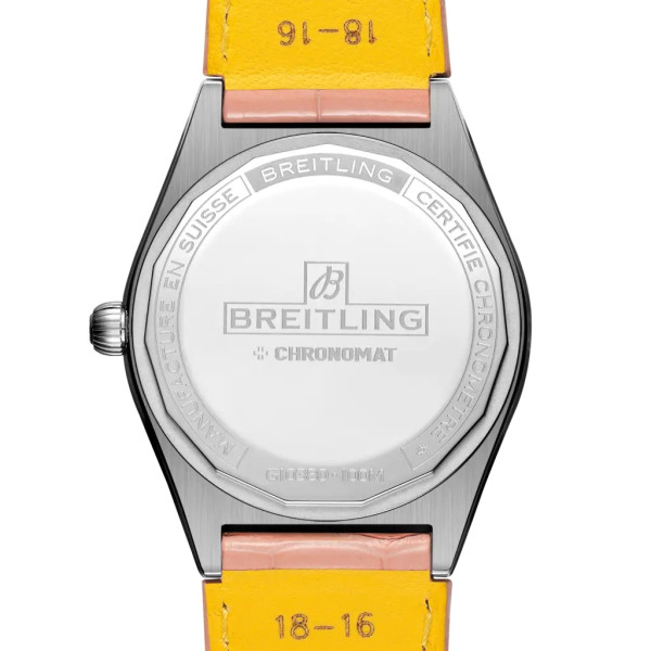 Montre Breitling Chronomat Automatic 36 South Sea Cadran Nacre Rose Bracelet Cuir d’alligator rose