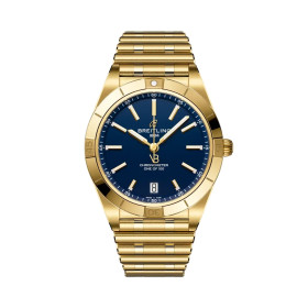 Montre Breitling Chronomat Automatic 36 Victoria Beckham Cadran Bleu Nuit Bracelet Or jaune 18 carats