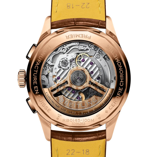 Montre Breitling Premier B01 Chronograph 42 Cadran Bleu Bracelet Cuir d’alligator