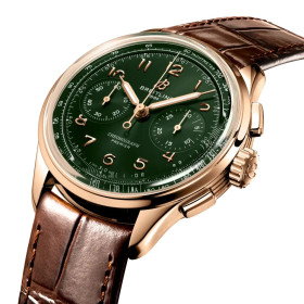 Montre Breitling Premier B09 Chronograph 40 CadranBracelet Cuir d’alligator