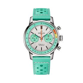 Montre Breitling Top Time B01 Fausto Coppi Cadran Blanc Bracelet Cuir de veau