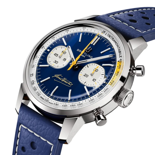 Montre Breitling Top Time B01 Gino Bartali Cadran Bleu Bracelet Cuir de veau