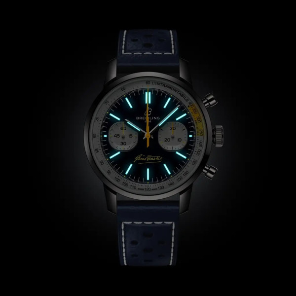 Montre Breitling Top Time B01 Gino Bartali Cadran Bleu Bracelet Cuir de veau