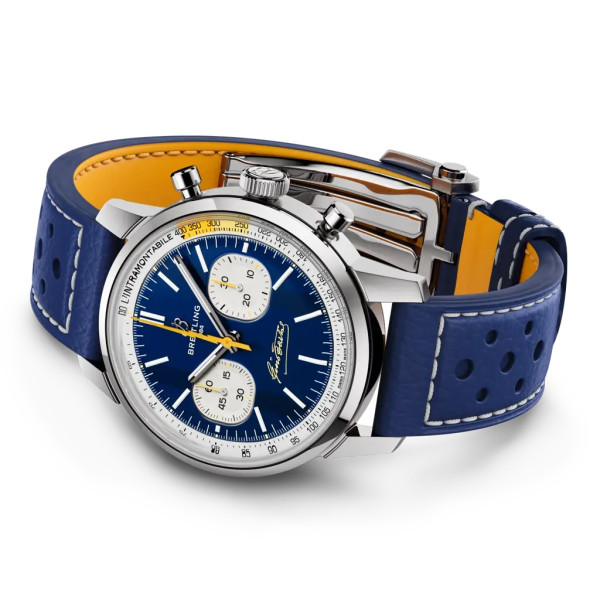 Montre Breitling Top Time B01 Gino Bartali Cadran Bleu Bracelet Cuir de veau