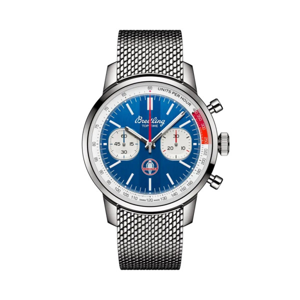 Montre Breitling Top Time B01 Shelby Cobra Cadran Bleu Bracelet Acier inoxydable