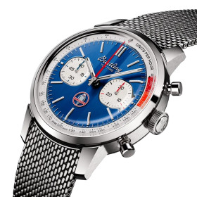 Montre Breitling Top Time B01 Shelby Cobra Cadran Bleu Bracelet Acier inoxydable