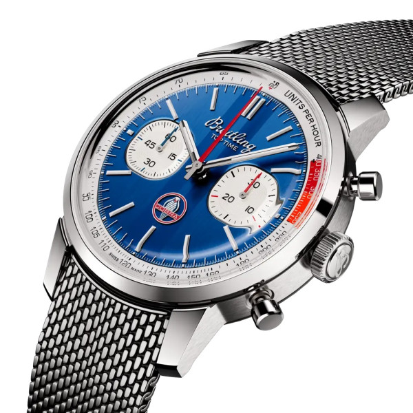 Montre Breitling Top Time B01 Shelby Cobra Cadran Bleu Bracelet Acier inoxydable