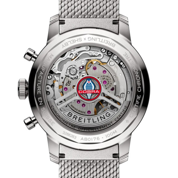 Montre Breitling Top Time B01 Shelby Cobra Cadran Bleu Bracelet Acier inoxydable