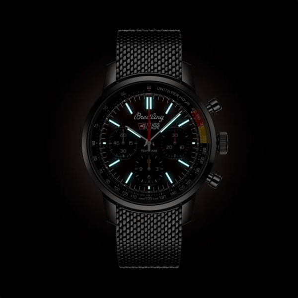 Montre Breitling Top Time B01 Chevrolet Corvette Cadran Rouge Bracelet Acier inoxydable