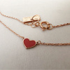Collier Vanrycke Paris Emoji Cœur Or rose 18k et émail rouge